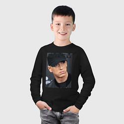Лонгслив хлопковый детский Eminem фото, цвет: черный — фото 2