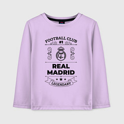 Детский лонгслив Real Madrid: Football Club Number 1 Legendary