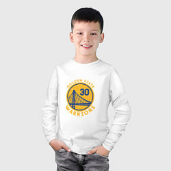 Лонгслив хлопковый детский GS Warriors, цвет: белый — фото 2
