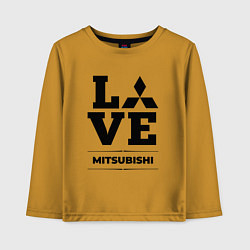 Лонгслив хлопковый детский Mitsubishi Love Classic, цвет: горчичный