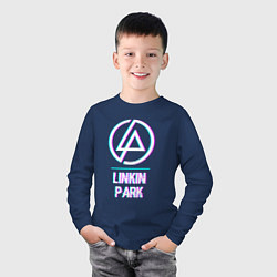 Лонгслив хлопковый детский Linkin Park Glitch Rock, цвет: тёмно-синий — фото 2