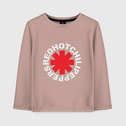 Лонгслив хлопковый детский Peppers - Logo, цвет: пыльно-розовый