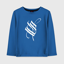 Лонгслив хлопковый детский Stigmata эмблема, цвет: синий