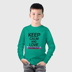 Лонгслив хлопковый детский Keep calm Derbent Дербент, цвет: зеленый — фото 2