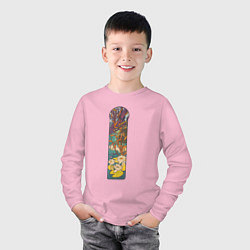 Лонгслив хлопковый детский Fouquet Jewelry Store - Lotus Лотосы, цвет: светло-розовый — фото 2