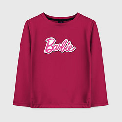 Лонгслив хлопковый детский Barbie logo, цвет: маджента