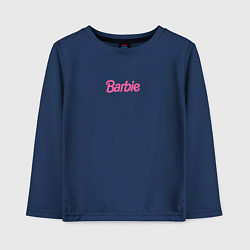 Лонгслив хлопковый детский Barbie mini logo, цвет: тёмно-синий
