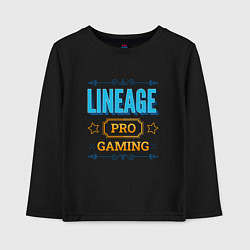 Лонгслив хлопковый детский Игра Lineage PRO Gaming, цвет: черный