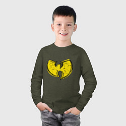 Лонгслив хлопковый детский Style Wu-Tang, цвет: меланж-хаки — фото 2