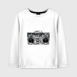 Лонгслив хлопковый детский Wu-Tang Boombox, цвет: белый