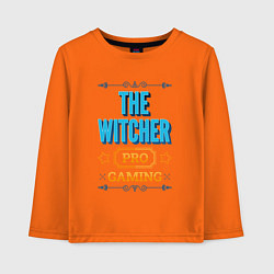 Лонгслив хлопковый детский Игра The Witcher PRO Gaming, цвет: оранжевый