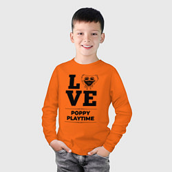 Лонгслив хлопковый детский Poppy Playtime Love Classic, цвет: оранжевый — фото 2