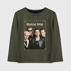 Лонгслив хлопковый детский Keep Calm and Enjoy the Silence - Depeche Mode, цвет: меланж-хаки