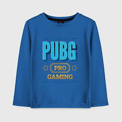Лонгслив хлопковый детский Игра PUBG PRO Gaming, цвет: синий
