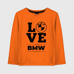 Лонгслив хлопковый детский BMW love classic, цвет: оранжевый