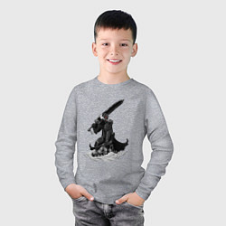 Лонгслив хлопковый детский Berserk the Black Swordsman, цвет: меланж — фото 2