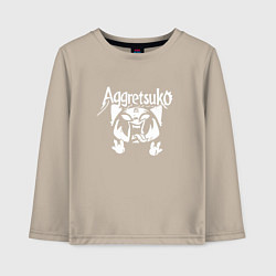 Лонгслив хлопковый детский Аггретсуко арт, цвет: миндальный