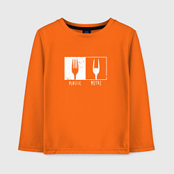 Лонгслив хлопковый детский Пластик - Метал, цвет: оранжевый