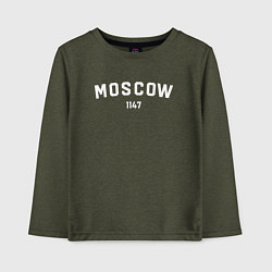 Лонгслив хлопковый детский MOSCOW 1147, цвет: меланж-хаки