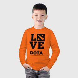Лонгслив хлопковый детский Dota love classic, цвет: оранжевый — фото 2