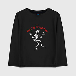 Лонгслив хлопковый детский Social Distortion, цвет: черный