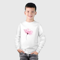 Лонгслив хлопковый детский Цветок ласки и нежности, цвет: белый — фото 2