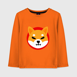 Лонгслив хлопковый детский Shiba Inu SHIB, цвет: оранжевый