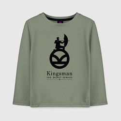 Лонгслив хлопковый детский Kingsman Секретная служба - logo, цвет: авокадо