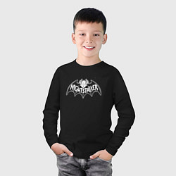 Лонгслив хлопковый детский Найт сталкер, цвет: черный — фото 2