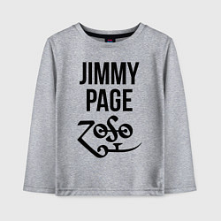 Лонгслив хлопковый детский Jimmy Page - Led Zeppelin - legend, цвет: меланж