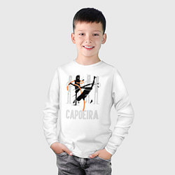 Лонгслив хлопковый детский Capoeira contactless combat, цвет: белый — фото 2