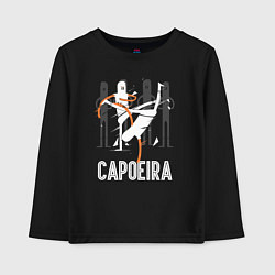 Лонгслив хлопковый детский Capoeira - contactless combat, цвет: черный