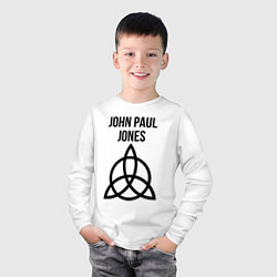 Лонгслив хлопковый детский John Paul Jones - Led Zeppelin - legend, цвет: белый — фото 2