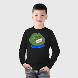 Лонгслив хлопковый детский PepeLaugh, цвет: черный — фото 2