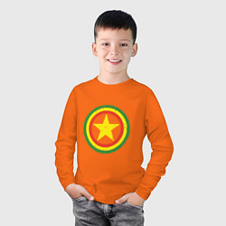 Лонгслив хлопковый детский Jamaica Star, цвет: оранжевый — фото 2