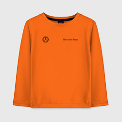 Лонгслив хлопковый детский Logo Mercedes-Benz, цвет: оранжевый