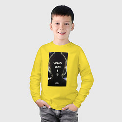 Лонгслив хлопковый детский Who i am - Kojima, цвет: желтый — фото 2