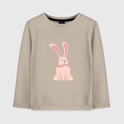 Лонгслив хлопковый детский Pink Bunny, цвет: миндальный