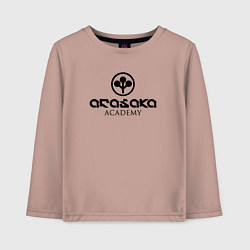 Лонгслив хлопковый детский Cyberpunk - Arasaka Academy, цвет: пыльно-розовый