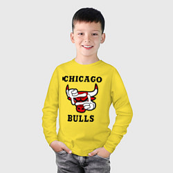 Лонгслив хлопковый детский Chicago Bulls SWAG, цвет: желтый — фото 2
