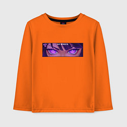 Лонгслив хлопковый детский Бог вечности - Шогун Райден, цвет: оранжевый