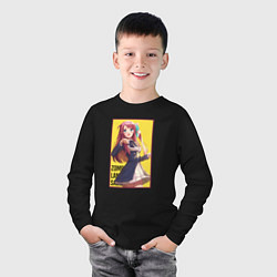 Лонгслив хлопковый детский Сакура Минамото - Зомбилэнд Сага Месть, цвет: черный — фото 2