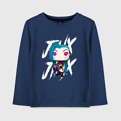 Лонгслив хлопковый детский Funko pop Jinx, цвет: тёмно-синий