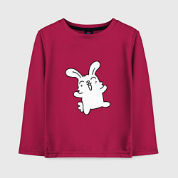 Лонгслив хлопковый детский Happy Bunny, цвет: маджента