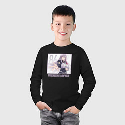 Лонгслив хлопковый детский Vladilena - 86, цвет: черный — фото 2