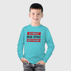 Лонгслив хлопковый детский Dead Space: Ultimate Best Player, цвет: бирюзовый — фото 2