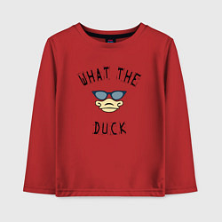 Лонгслив хлопковый детский What The Duck?, цвет: красный