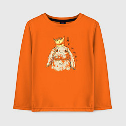 Лонгслив хлопковый детский Корона не жмёт, цвет: оранжевый