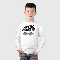 Лонгслив хлопковый детский Arctic Monkeys, цвет: белый — фото 2