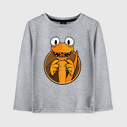 Лонгслив хлопковый детский Радужные друзья: Оранжевый, цвет: меланж